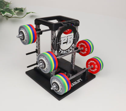 PR Tracker Weightlifting Barbell Rack Display – Gym Decor, Fitness Gift
