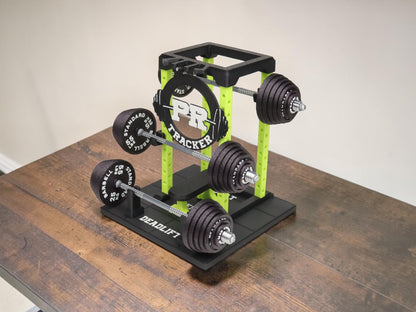 PR Tracker Weightlifting Barbell Rack Display – Gym Decor, Fitness Gift