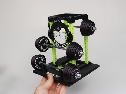 PR Tracker Weightlifting Barbell Rack Display – Gym Decor, Fitness Gift