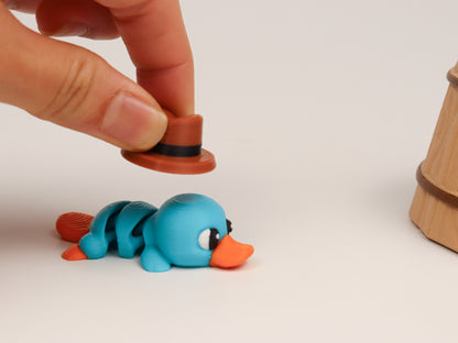 Perry the Platypus Magnet Toy with Magnetic Hat