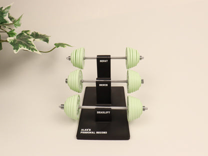 Personal Record Tracker Desk Stand | Fitness Progress Organizer | Workout Log Display for Gym Enthusiasts