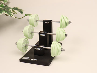 Personal Record Tracker Desk Stand | Fitness Progress Organizer | Workout Log Display for Gym Enthusiasts