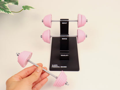 Personal Record Tracker Desk Stand | Fitness Progress Organizer | Workout Log Display for Gym Enthusiasts