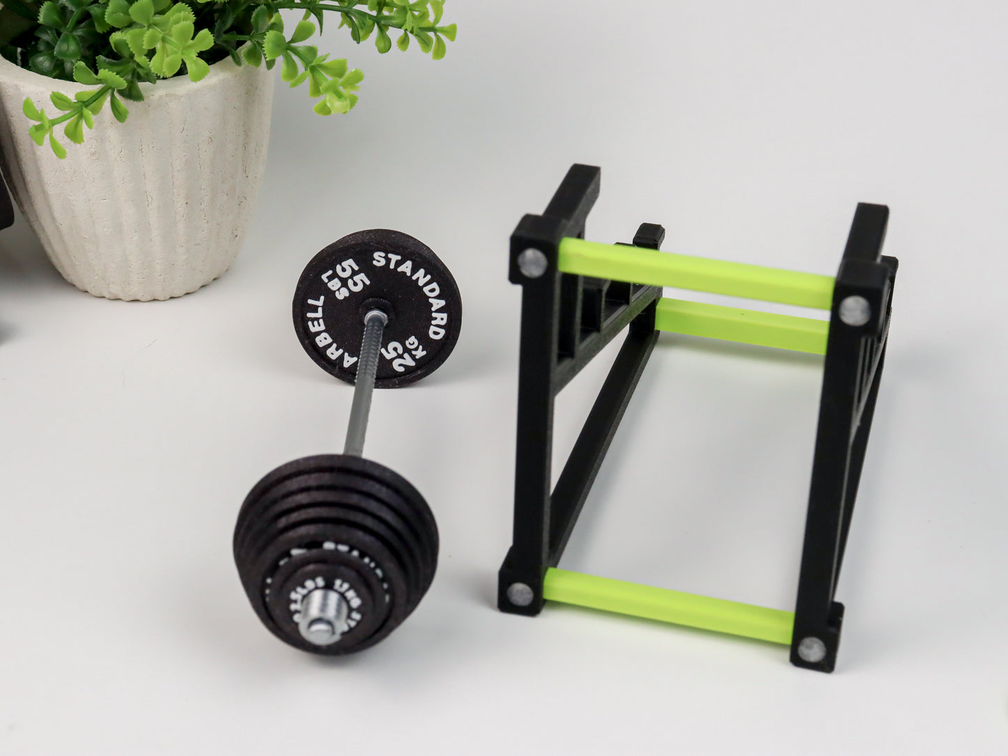 Barbell Rack Business Card Holder  and Pen Holder