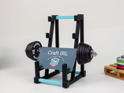 Barbell Rack Business Card Holder  and Pen Holder