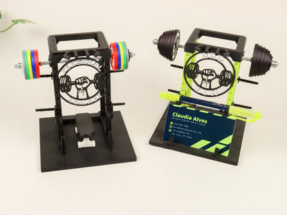 Power Rack Business Card Holder | Gym Equipment Diorama Business Card Stand| Fitness Trainer Gift | Gym Decor