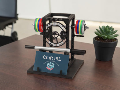 Power Rack Business Card Holder | Gym Equipment Diorama Business Card Stand| Fitness Trainer Gift | Gym Decor