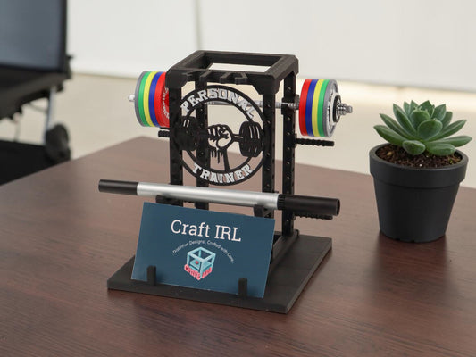 Power Rack Business Card Holder | Gym Equipment Diorama Business Card Stand| Fitness Trainer Gift | Gym Decor
