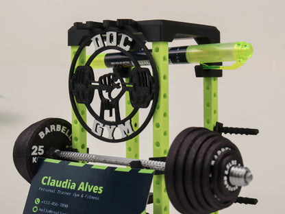 Power Rack Business Card Holder | Gym Equipment Diorama Business Card Stand| Fitness Trainer Gift | Gym Decor