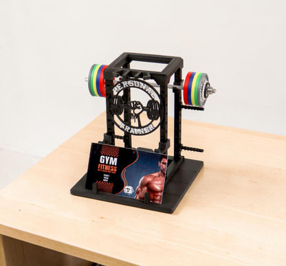 Power Rack Business Card Holder | Gym Equipment Diorama Business Card Stand| Fitness Trainer Gift | Gym Decor
