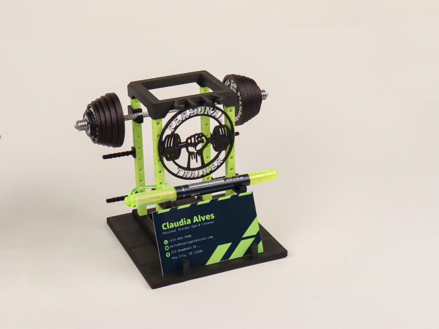 Power Rack Business Card Holder | Gym Equipment Diorama Business Card Stand| Fitness Trainer Gift | Gym Decor