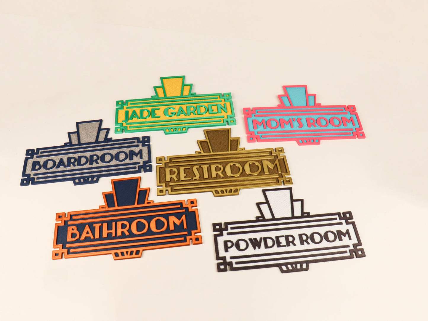 Custom Art Deco Sign | Retro Ambiance | Art Deco | Home Theater | Bathroom | Office Sign | Business Sign