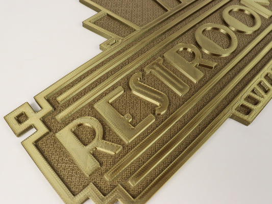 Custom Art Deco Sign | Retro Ambiance | Art Deco | Home Theater | Bathroom | Office Sign | Business Sign