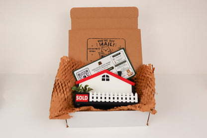 House with Planter Realtor Business Card Holder