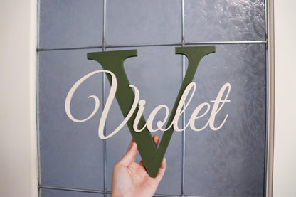 Custom Initial Wall or Door Name Sign