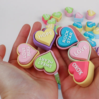 Heart Candy Clicker Magnets