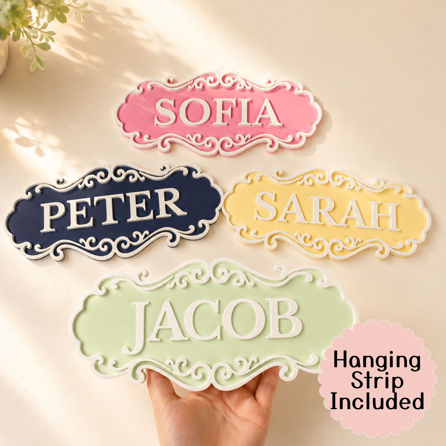 Personalized Vintage Room Door Name Plaque