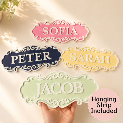 Personalized Vintage Room Door Name Plaque