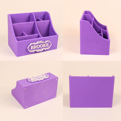 Personalized Pen Holder Custom Vintage Name Desk Organizer