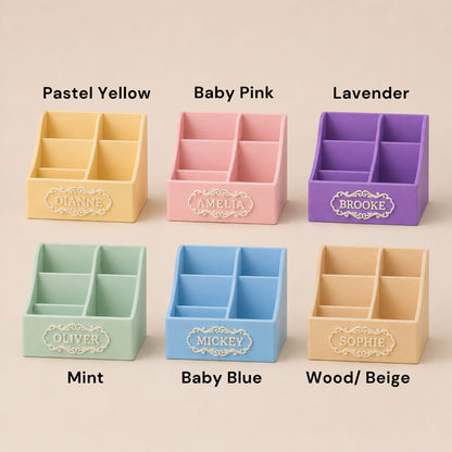 Personalized Pen Holder Custom Vintage Name Desk Organizer