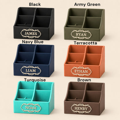Personalized Pen Holder Custom Vintage Name Desk Organizer
