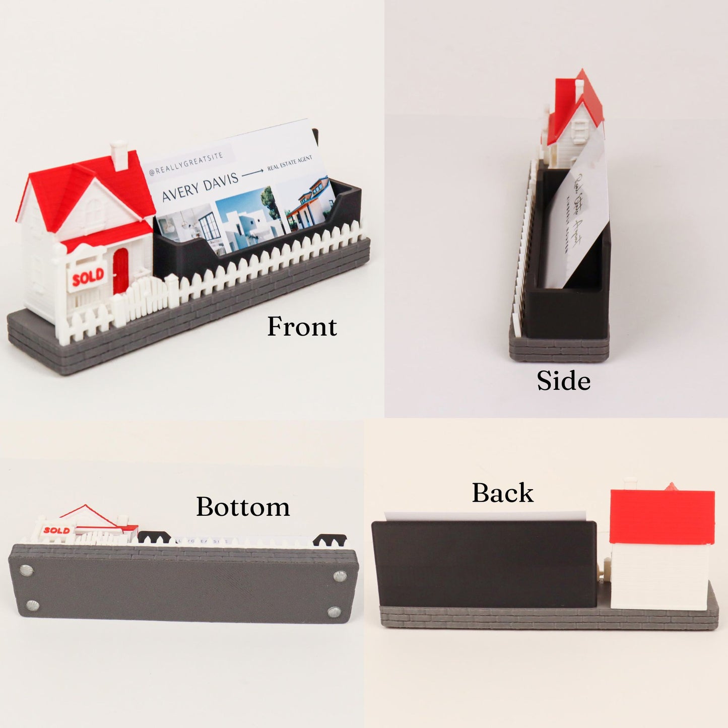 Miniature House Realtor Business Card Stand