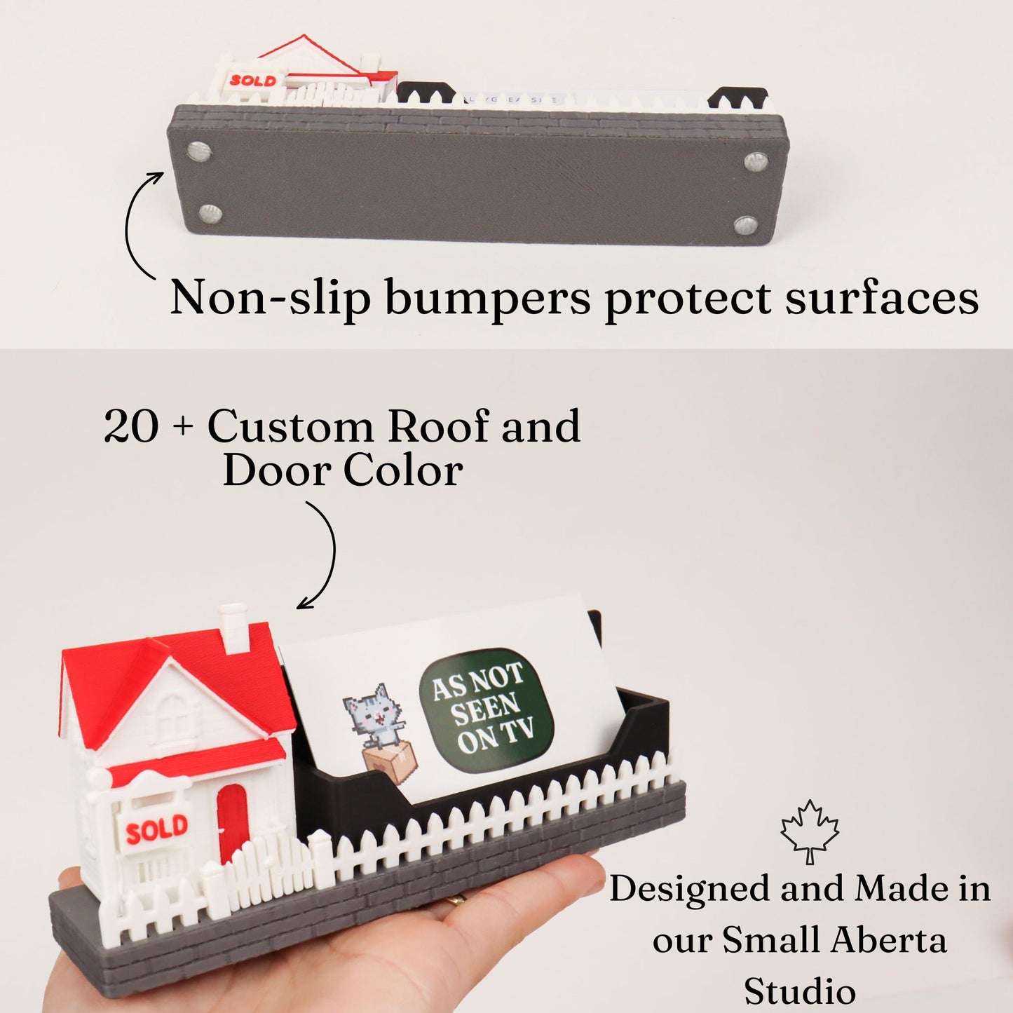 Miniature House Realtor Business Card Stand