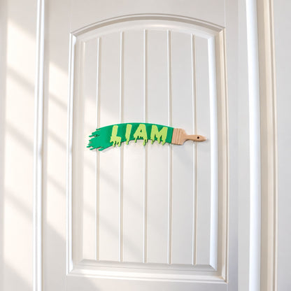 Paint Brush Name Sign
