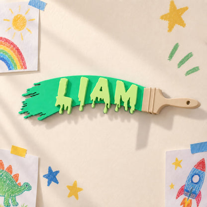 Paint Brush Name Sign