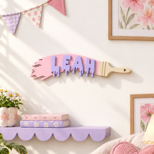 Paint Brush Name Sign