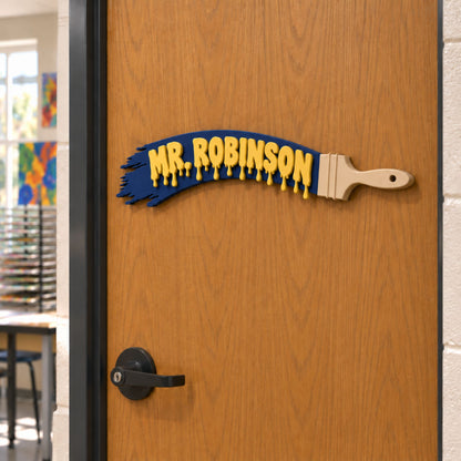 Paint Brush Name Sign