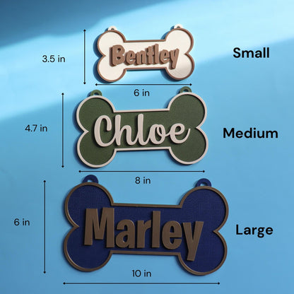 Custom Dog Bone Name Sign