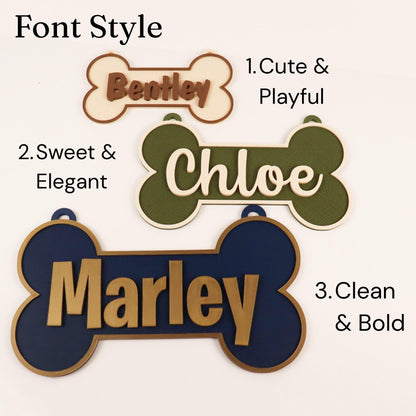 Custom Dog Bone Name Sign