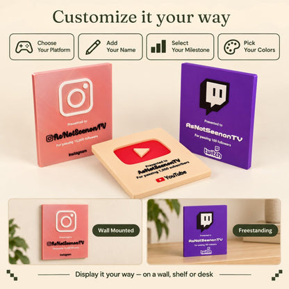 Content Creator Milestone Plaque