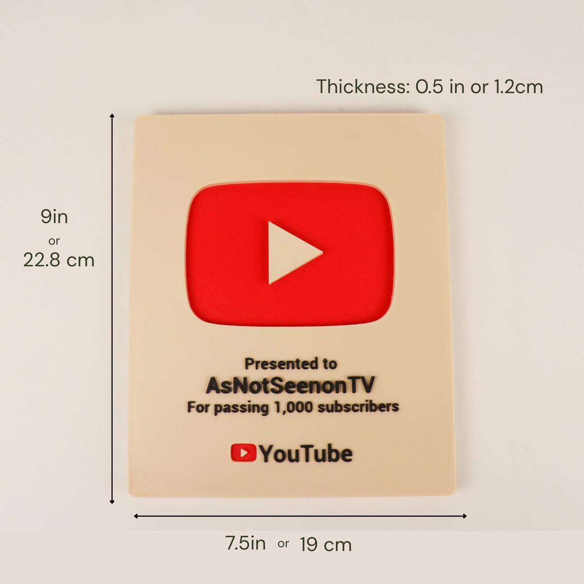 Content Creator Milestone Plaque