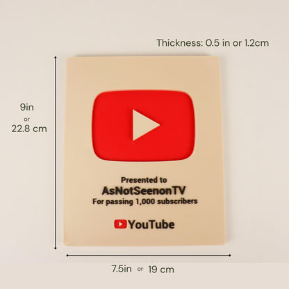 Content Creator Milestone Plaque