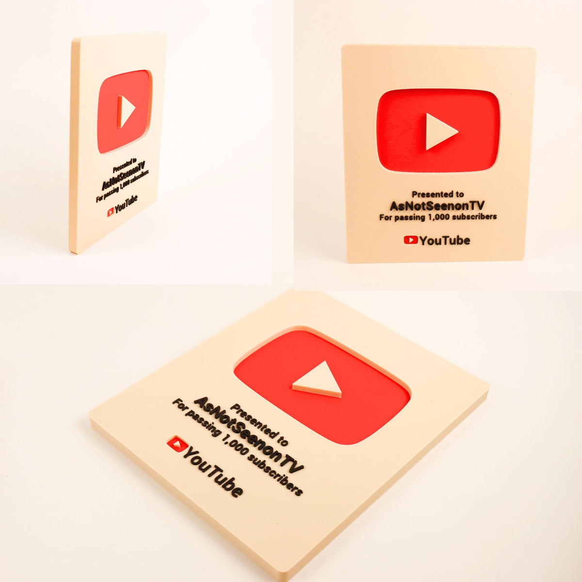 Content Creator Milestone Plaque