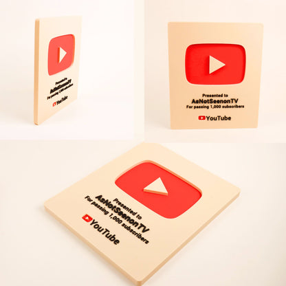 Content Creator Milestone Plaque