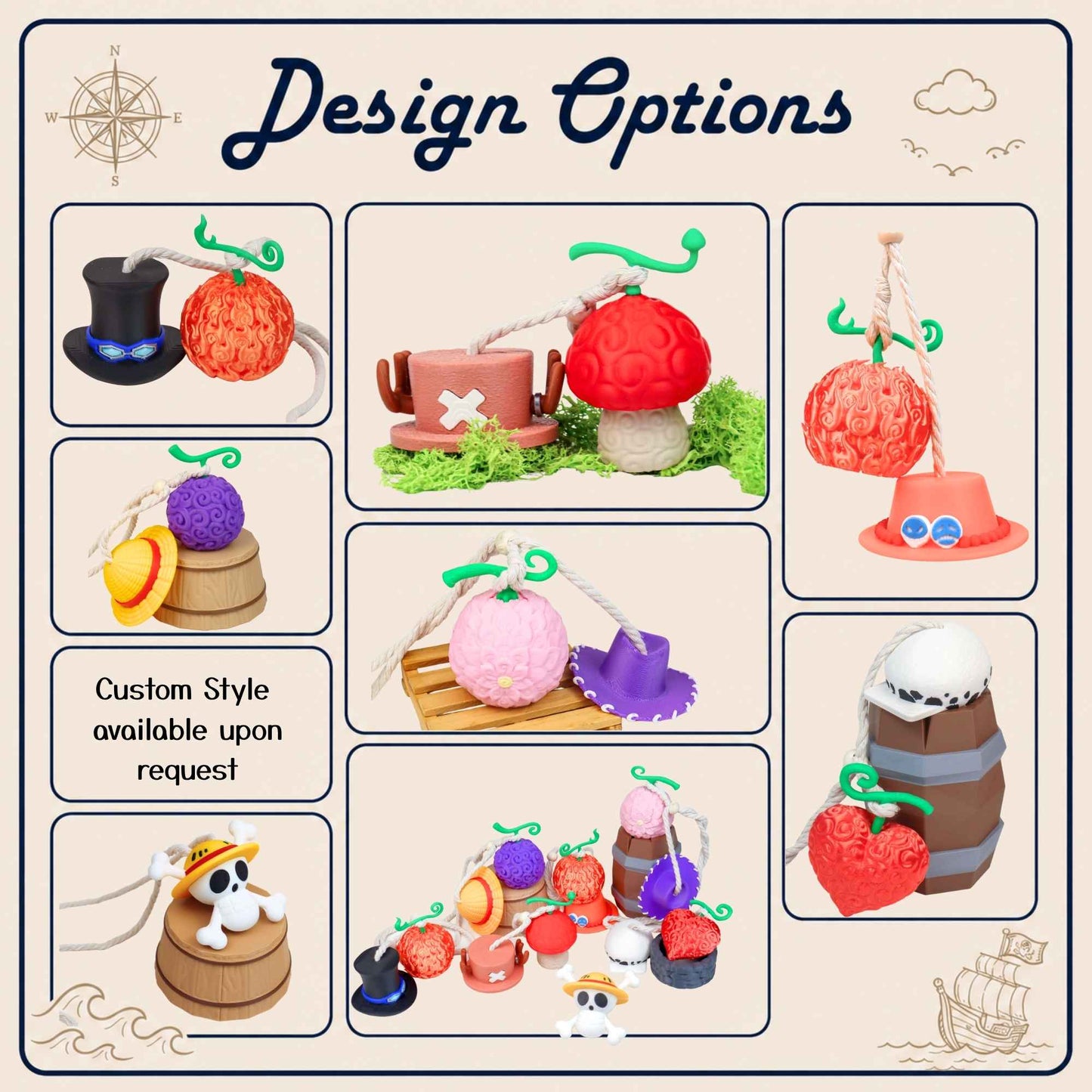 One Piece Straw Hat Car Freshener