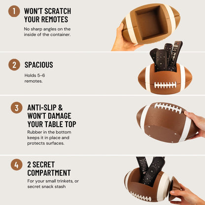 Football Remote Control Holder - Media Room Decor