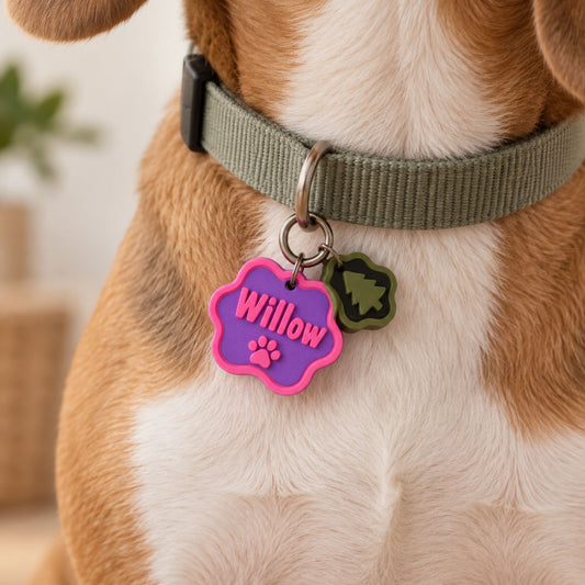 Custom Dog Name Tag – Cute Collar Charm