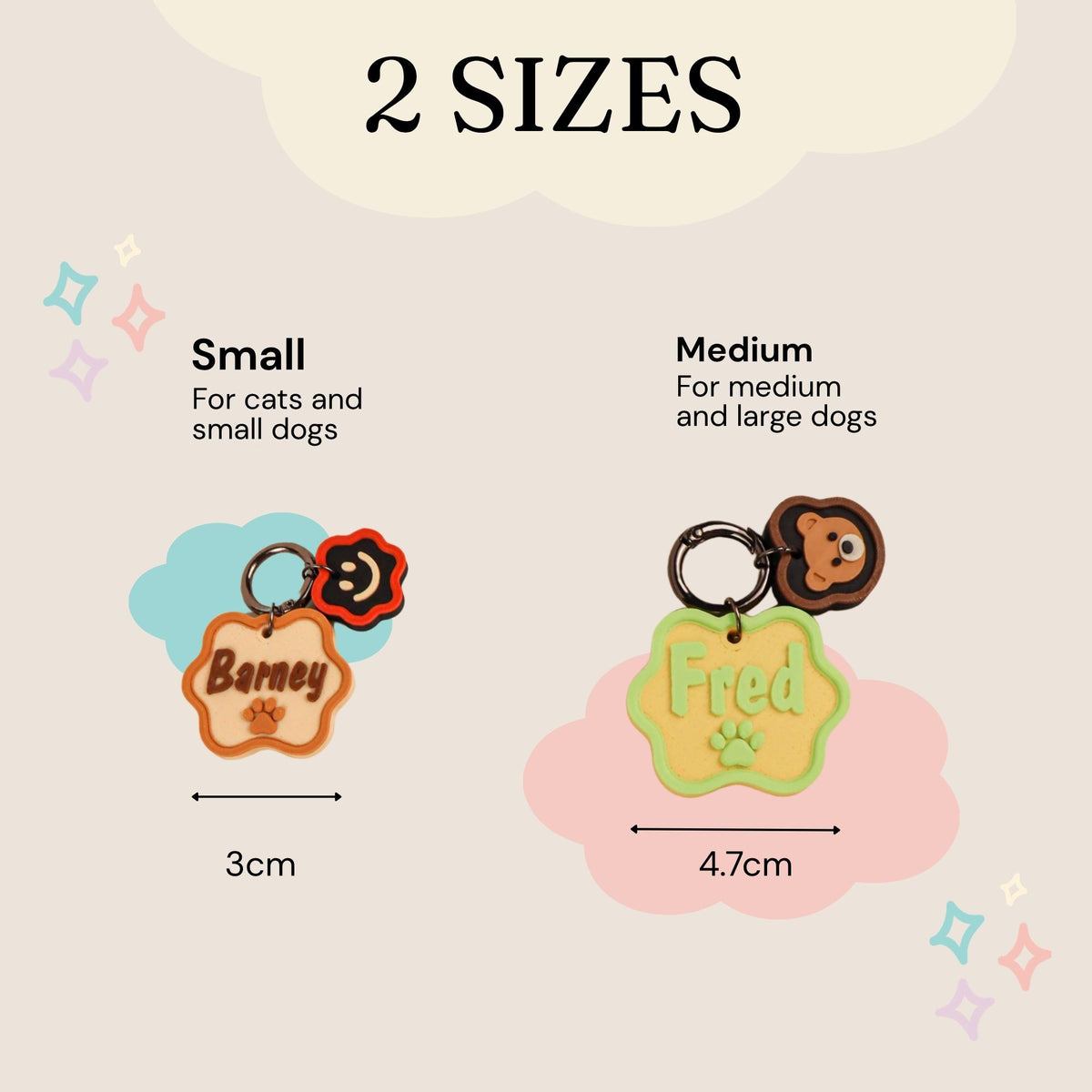 Custom Dog Name Tag – Cute Collar Charm