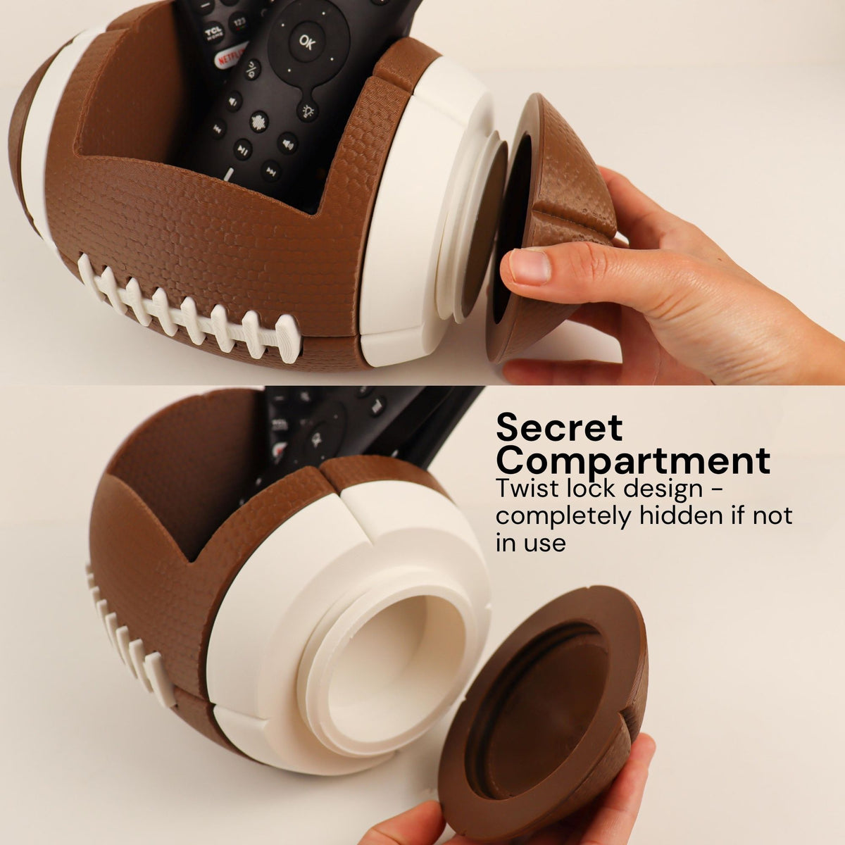 Football Remote Control Holder - Media Room Decor