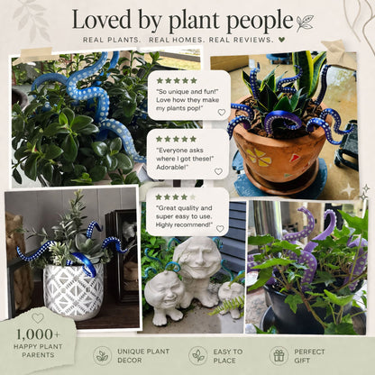 House Plant Accessories Decor - Set of 8 Sea monster Tentacles
