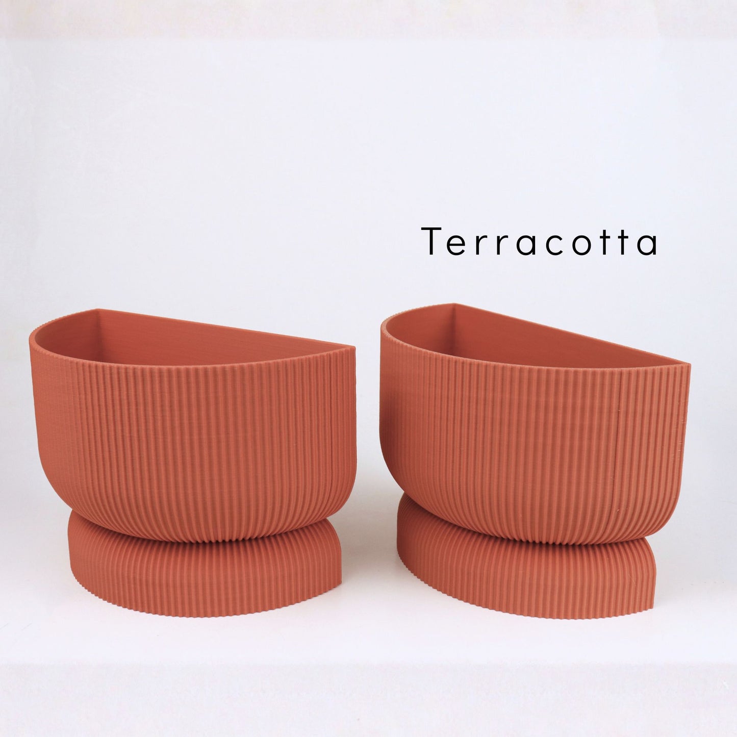 Ribbed Bookend Planter – Minimalist Home Decor