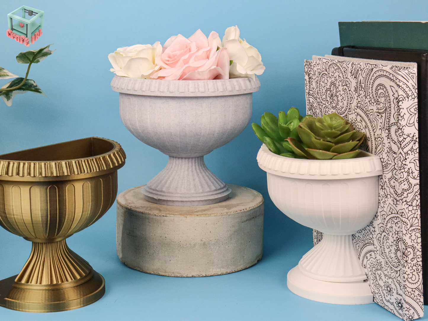 Roman Style Bookend Planter