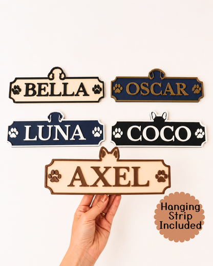 Personalized Dog Name Sign with Custom Breed