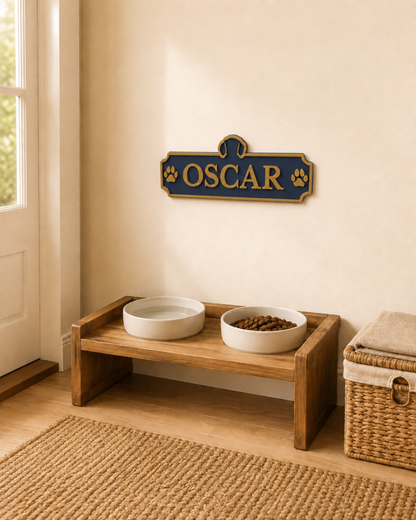 Personalized Dog Name Sign with Custom Breed