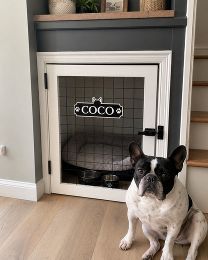 Personalized Dog Name Sign with Custom Breed