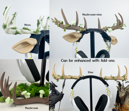 Large Deer Antler Headphone Attachment